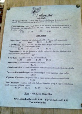 Menu photo 4 Continental Coffee House Vancouver, BC