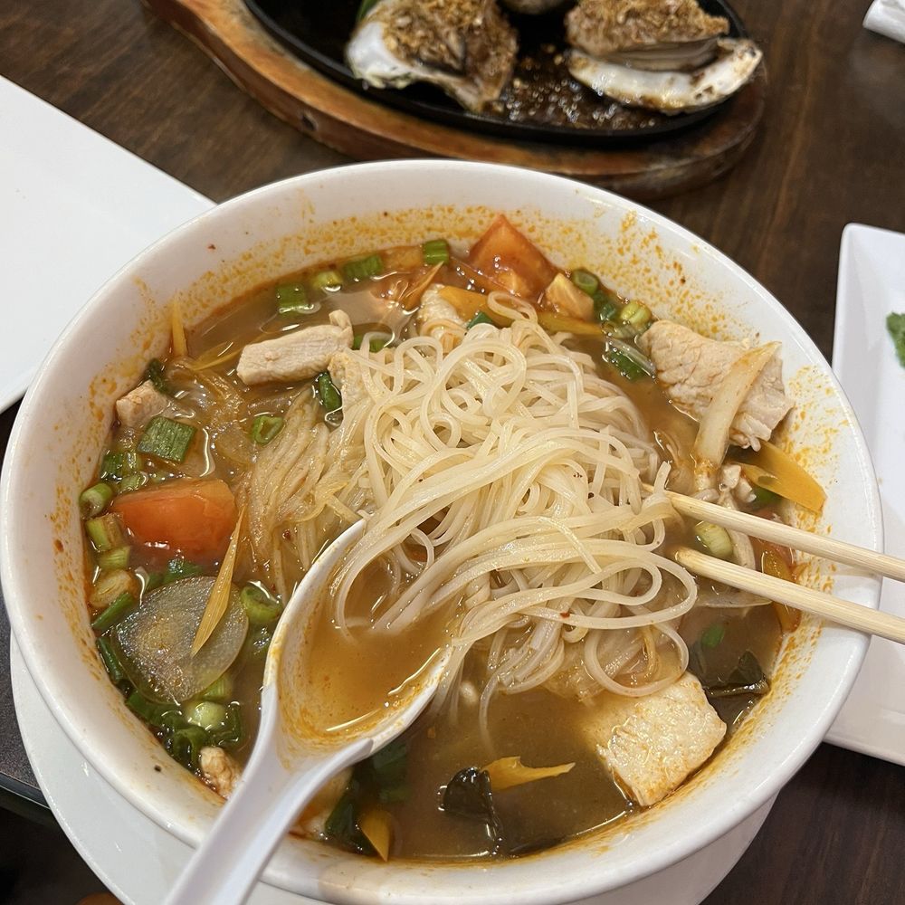 Tom Yum Noodle Bowl  It was so good I didn't let the camera eat first!
