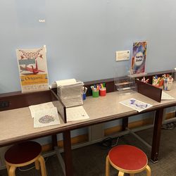 Forest Avenue Library - Art station (origami and coloring)