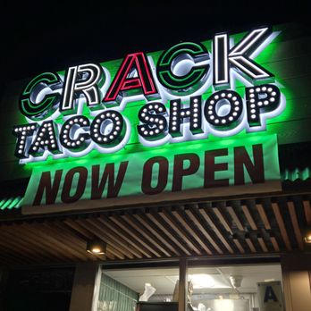Crack Taco Shop - Front signage above entrance - Seafood Near Me - Encinitas, California