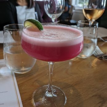 Limewood Bar & Restaurant - Rosa Mexicano ($20) - 3 stars. Nice, a bit simplistic, & the egg white not quite as dense as I've had in other drinks. Wed dinner 2023-06-14 - New American Near Me - Berkeley, California