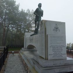 Terry Fox Monument - Terry Fox's monument from one side shows his artificial leg