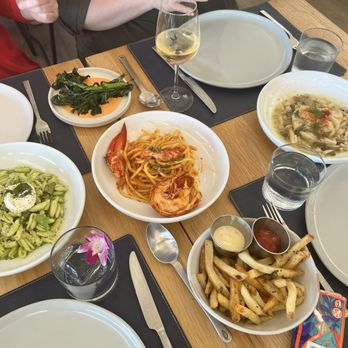 The Halyard - Cavatelli, bucatini fries with lemon aioli and cod with mushrooms beurre blanc - American Near Me - Greenport, New York The Halyard - Cavatelli, bucatini fries with lemon aioli and cod with mushrooms beurre blanc - American Near Me - Greenport, New York