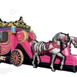 Amazing Tents & Events - Princess Carriage Combo w/ Horses- Brand New