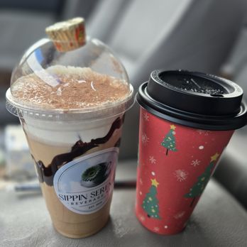 Sippin Serenity - Peanut butter cup latte and the hot Eggnog latte (tastes like the original Starbucks version) - Coffee & Tea Near Me - Medford, New Jersey Sippin Serenity - Peanut butter cup latte and the hot Eggnog latte (tastes like the original Starbucks version) - Coffee & Tea Near Me - Medford, New Jersey