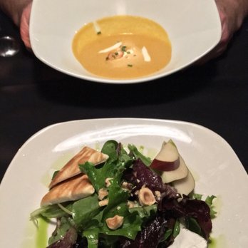 Dockside Bistro & Wine Bar - Humboldt Fog Goat Cheese Salad Lobster Bisque - New American Near Me - Olympia, Washington