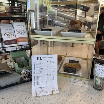 Myth & Legend - Menu and pastry case - Coffee & Tea Near Me - Johns Creek, Georgia