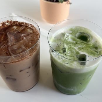 Tend Coffee - Chai tea with oat milk & Matcha w/ vanilla and oat milk. - Coffee & Tea Near Me - San Antonio, Texas Tend Coffee - Chai tea with oat milk & Matcha w/ vanilla and oat milk. - Coffee & Tea Near Me - San Antonio, Texas