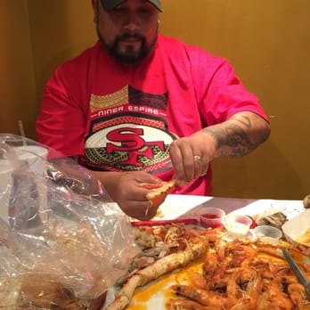 The Crab Bucket - Hubby helping me peel - Cajun/Creole Near Me - Salinas, California The Crab Bucket - Hubby helping me peel - Cajun/Creole Near Me - Salinas, California