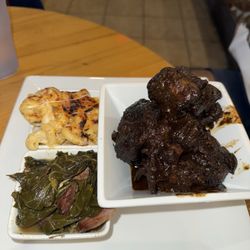 Eden At The Beach - Ox tails, Mac & cheese, collards