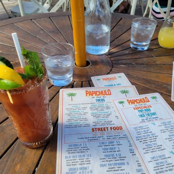 PapiChulo Tacos - Jupiter - Tito's bloody mary and a mimosa . - Tacos Near Me - Tequesta, Florida PapiChulo Tacos - Jupiter - Tito's bloody mary and a mimosa . - Tacos Near Me - Tequesta, Florida
