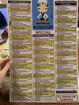 Menu photo 7 Jimmy's Sushi Bar Seminole, FL Menu photo 7 Jimmy's Sushi Bar Seminole, FL