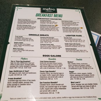Metro Diner - Menu - Breakfast & Brunch Near Me - Palm Coast, Florida Metro Diner - Menu - Breakfast & Brunch Near Me - Palm Coast, Florida