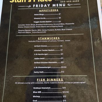 Stan's Place - Menu - Burgers Near Me - Kenosha, Wisconsin Stan's Place - Menu - Burgers Near Me - Kenosha, Wisconsin