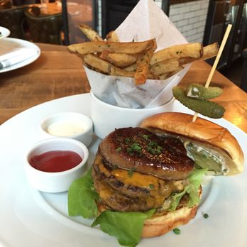 The Dearborn - The Dearborn Burger w/ added foie gras - New American Near Me - Chicago, Illinois The Dearborn - The Dearborn Burger w/ added foie gras - New American Near Me - Chicago, Illinois