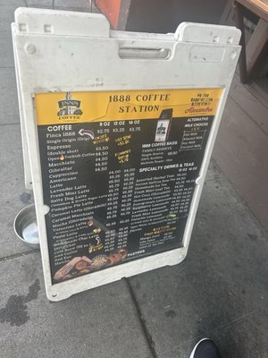 Menu photo 1 1888 Coffee Station Oakland, CA
