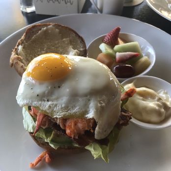 Ama Ama Restaurant - His lobster breakfast sandwich.. - New American Near Me - Kapolei, Hawaii Ama Ama Restaurant - His lobster breakfast sandwich.. - New American Near Me - Kapolei, Hawaii