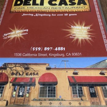 Deli Casa - Menu that shows the front of restaurant - Mexican Near Me - Kingsburg, California Deli Casa - Menu that shows the front of restaurant - Mexican Near Me - Kingsburg, California