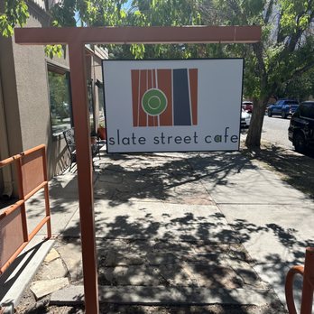 Slate Street Cafe - Outdoor signage. - New American Near Me - Albuquerque, New Mexico