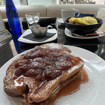 The Durham Hotel - Stuffed French toast topped with Strawberries and syrup 9/10; in the back, breakfast fried rice 9/10 - Hotels & Travel Near Me - Durham, North Carolina The Durham Hotel - Stuffed French toast topped with Strawberries and syrup 9/10; in the back, breakfast fried rice 9/10 - Hotels & Travel Near Me - Durham, North Carolina
