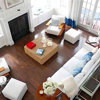 Paramount Rug Company - a living room with white furniture - Carpeting Near Me - Hyannis, Massachusetts