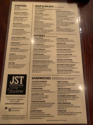 Menu photo 8 Jackson Street Tavern Omaha, NE