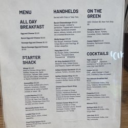 Golf Lounge 18 - Menu