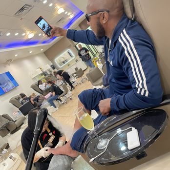 Zen Nail Lounge - Upland - Enjoying his Zen Pedicure - Nail Salons Near Me - Upland, California Zen Nail Lounge - Upland - Enjoying his Zen Pedicure - Nail Salons Near Me - Upland, California