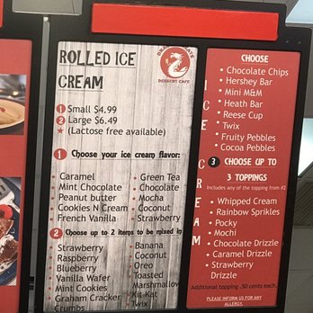 Dragon Treats Dessert Cafe - Ice cream menu - Desserts Near Me - Henrico, Virginia