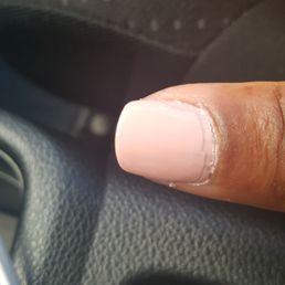 Uneven polish and I said I won't like the polish if it looks pink when painted on. Looks pink to me... Uneven polish and I said I won't like the polish if it looks pink when painted on. Looks pink to me...