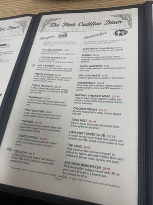 Menu photo 3 Pink Cadillac Diner Natural Bridge, VA Menu photo 3 Pink Cadillac Diner Natural Bridge, VA