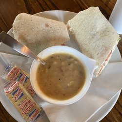 Daisy Mae’s Café - Chicken salad wrap and soup of the day