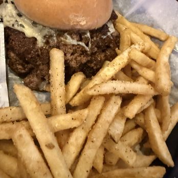 Hank's Bar & Grill - This is their black and blue burger with double patty absolutely delicious and a ton of meat. - Sports Bars Near Me - Columbus, Georgia