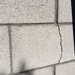 Stress crack 4 months after wall build completion Stress crack 4 months after wall build completion