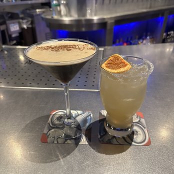 Yard House - Left: espresso martini. Right: grapefruit paloma - New American Near Me - Irvine, California