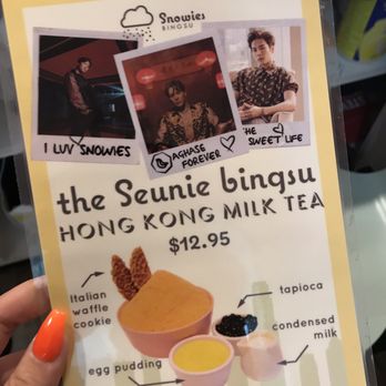 Snowies Bingsu - Their promotions menus are super cute! - Desserts Near Me - Mississauga, Ontario Snowies Bingsu - Their promotions menus are super cute! - Desserts Near Me - Mississauga, Ontario