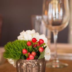 Paper and Pastiche - Rustic Centerpieces from Jamie and David's Wedding in Ravenswood