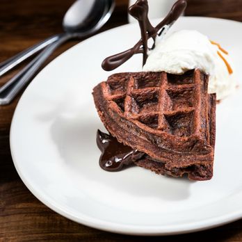 Coastal Flats - Warm Flourless Chocolate Waffle at Coastal Flats - American Near Me - Gaithersburg, Maryland