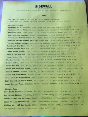 Menu photo 4 Sidewall Pizza Travelers Rest, SC