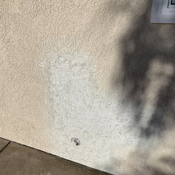 Mason Handyman - Finished project using white stucco. We will repaint to match house. - Masonry/Concrete Near Me - Murrieta, California