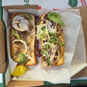 Papa Johns Pizza - Philly Cheese Steak Lite - hardly any cheese and hardly any meat. - Pizza Near Me - Brookings, South Dakota Papa Johns Pizza - Philly Cheese Steak Lite - hardly any cheese and hardly any meat. - Pizza Near Me - Brookings, South Dakota