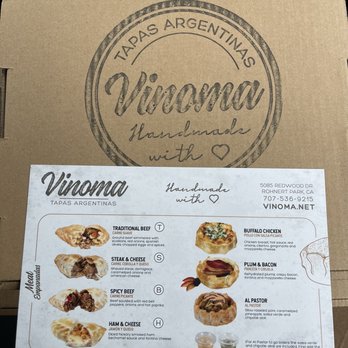 Vinoma - Menu - Empanadas Near Me - Rohnert Park, California Vinoma - Menu - Empanadas Near Me - Rohnert Park, California