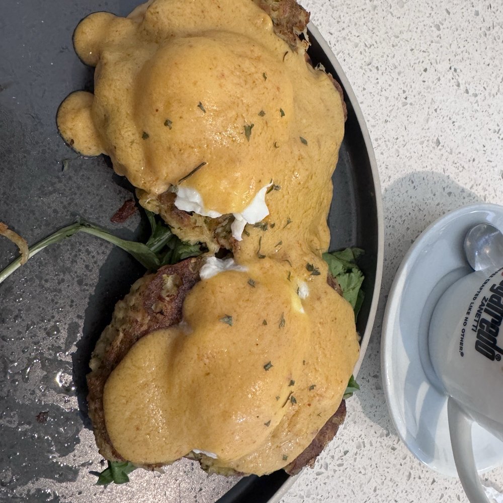 Cracked and Crepe Cafe - Crab Cake Benedict - Breakfast & Brunch Near Me - Flower Mound, Texas Cracked and Crepe Cafe - Crab Cake Benedict - Breakfast & Brunch Near Me - Flower Mound, Texas