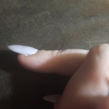 Coffee N Nails  - An example of how the polish is a mess on the side, and that the solar fill is a mess too. - Nail Salons Near Me - Austin, Texas