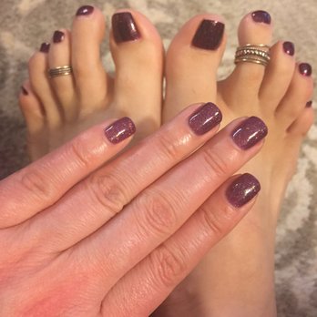 Pono Nail Studio - Pono Shellac Gel Mani in Nordic Lights with matching Vinylux nail polish with Pono Pedi! - Nail Salons Near Me - Costa Mesa, California