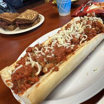 Eatz Pizzeria & Deli - Balboa Sandwich (Meatballs, Italian Sausage, Mozzarella Cheese, Marinara) - Pizza Near Me - Pasco, Washington