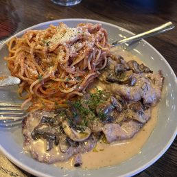 Funghi veal scallopini