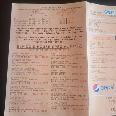 Menu photo 2 Elvino’s Greenville, SC Menu photo 2 Elvino’s Greenville, SC