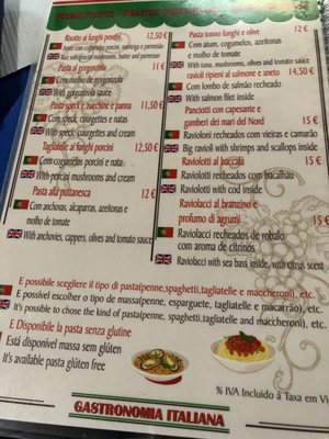 Menu photo 5 Gastronomia Italiana Cascais, 11 Menu photo 5 Gastronomia Italiana Cascais, 11