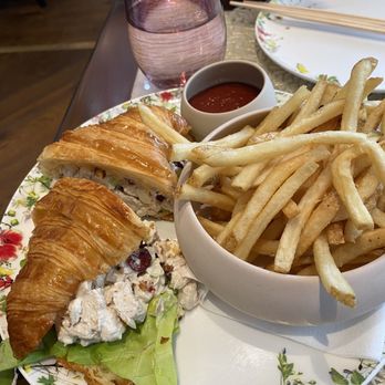 Bloom & Bee - Honey Chicken Salad on House Baked Croissant (fried included) - New American Near Me - Houston, Texas
